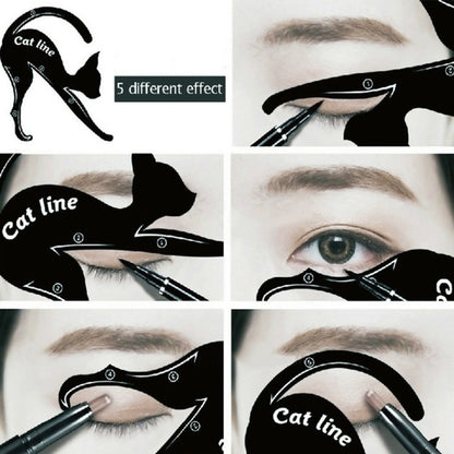 Cat Eyeliner Stencil Makeup Guide (2 Pack) by HitMyNeed