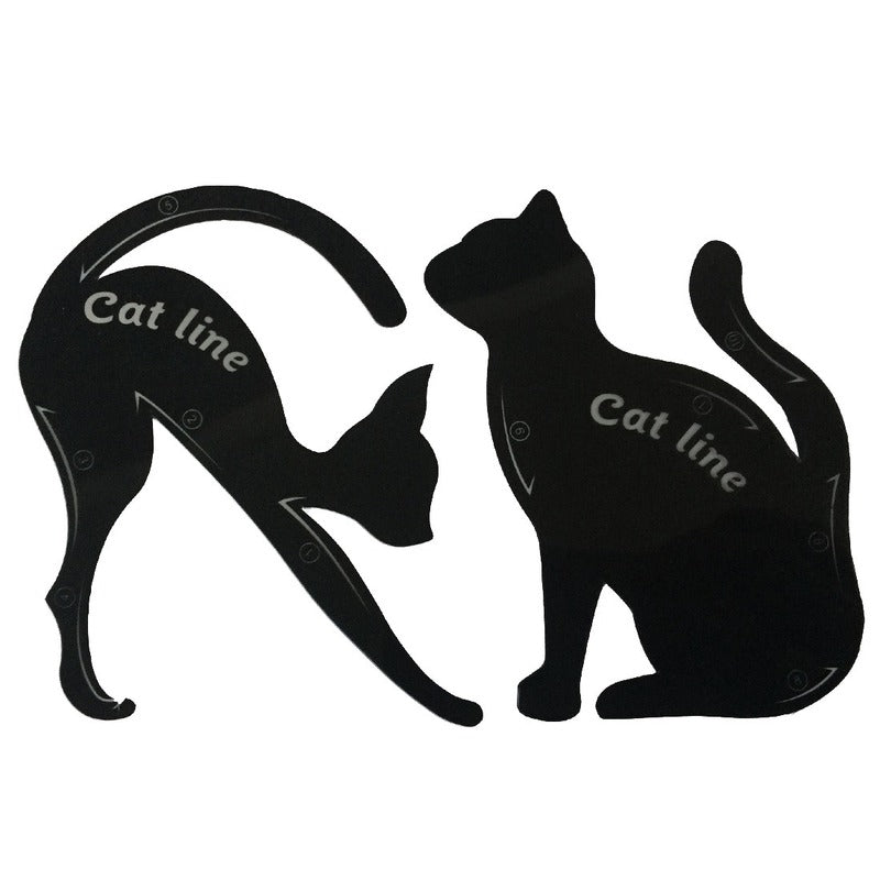 Cat Eyeliner Stencil Makeup Guide (2 Pack) by HitMyNeed