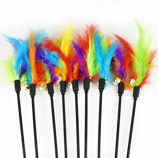 Cat Feather Teaser Wand Toy Set (3 Pieces) by HitMyNeed