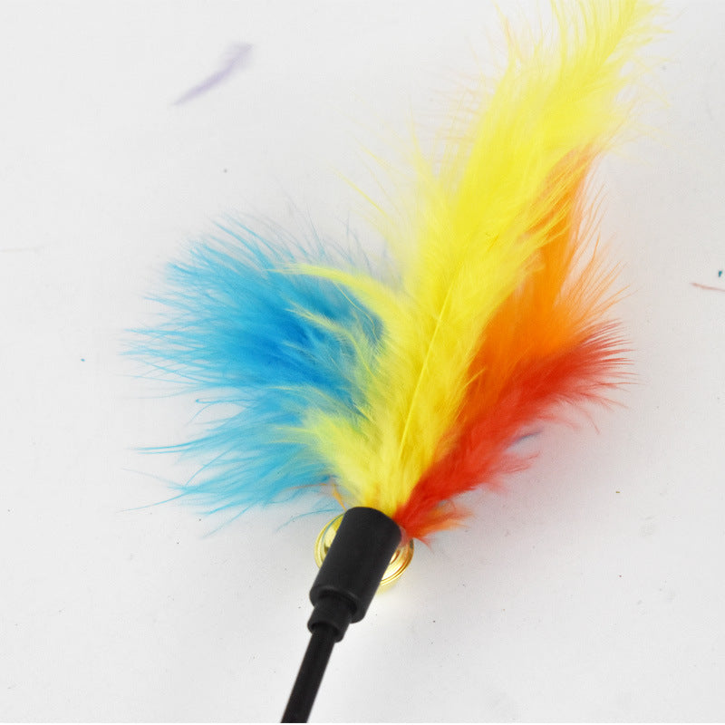 Cat Feather Teaser Wand Toy Set (3 Pieces) by HitMyNeed