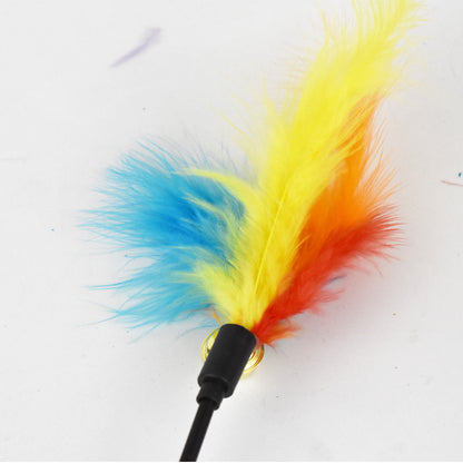 Cat Feather Teaser Wand Toy Set (3 Pieces) by HitMyNeed