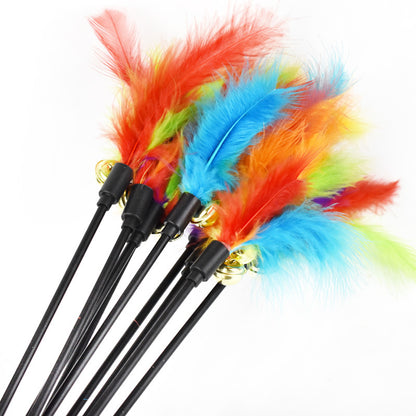 Cat Feather Teaser Wand Toy Set (3 Pieces) by HitMyNeed