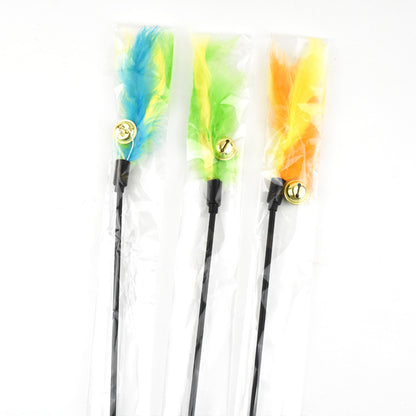 Cat Feather Teaser Wand Toy Set (3 Pieces) by HitMyNeed