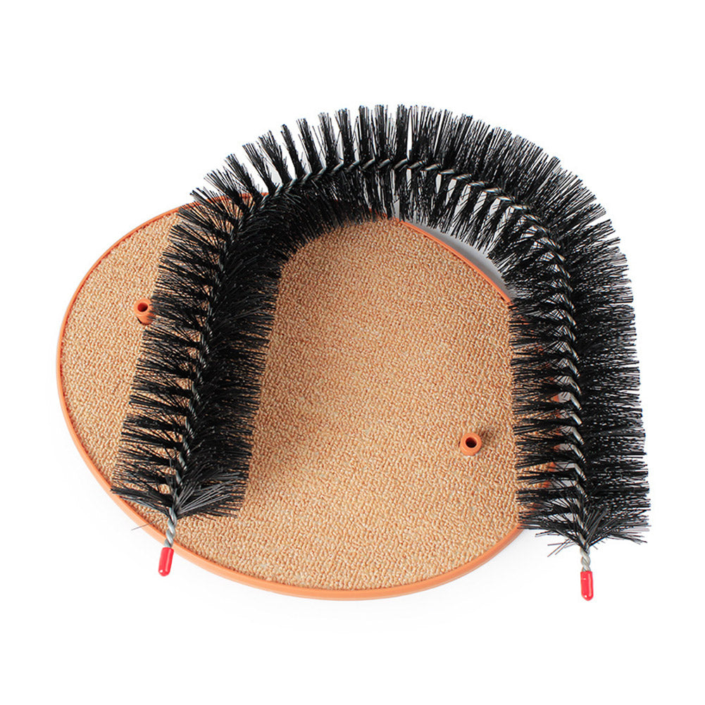 Cat Grooming Arch with Scratching Brush Base by HitMyNeed