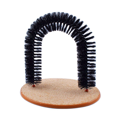 Cat Grooming Arch with Scratching Brush Base by HitMyNeed