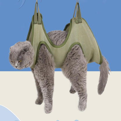 Cat Grooming Hammock & Anti-Scratch Restraint Set by HitMyNeed