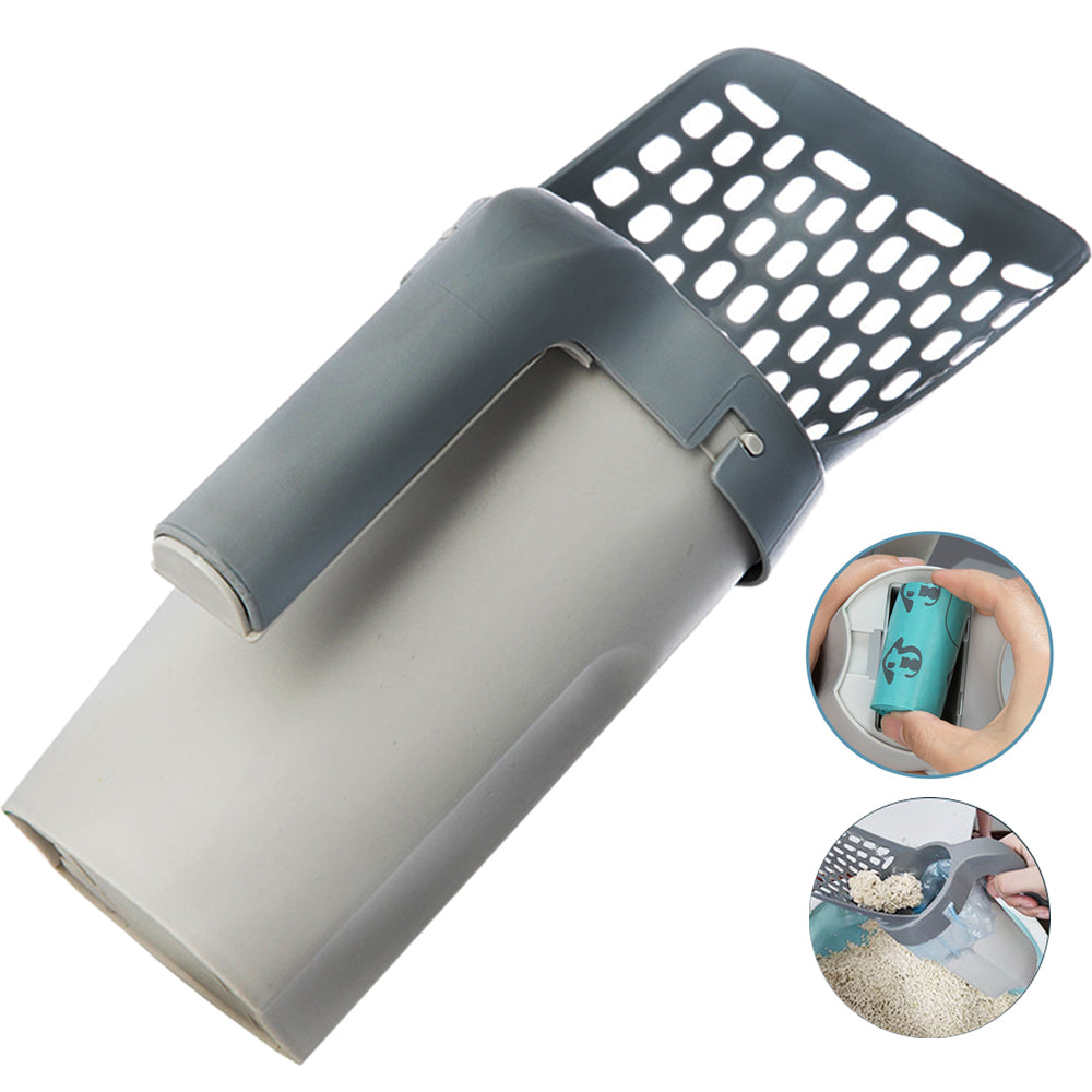 Cat Litter Scoop with Waste Bags and Filter Slots by HitMyNeed