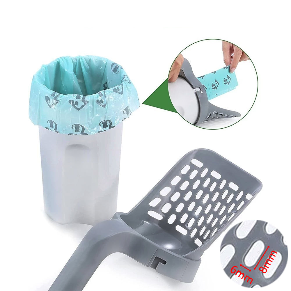 Cat Litter Scoop with Waste Bags and Filter Slots by HitMyNeed