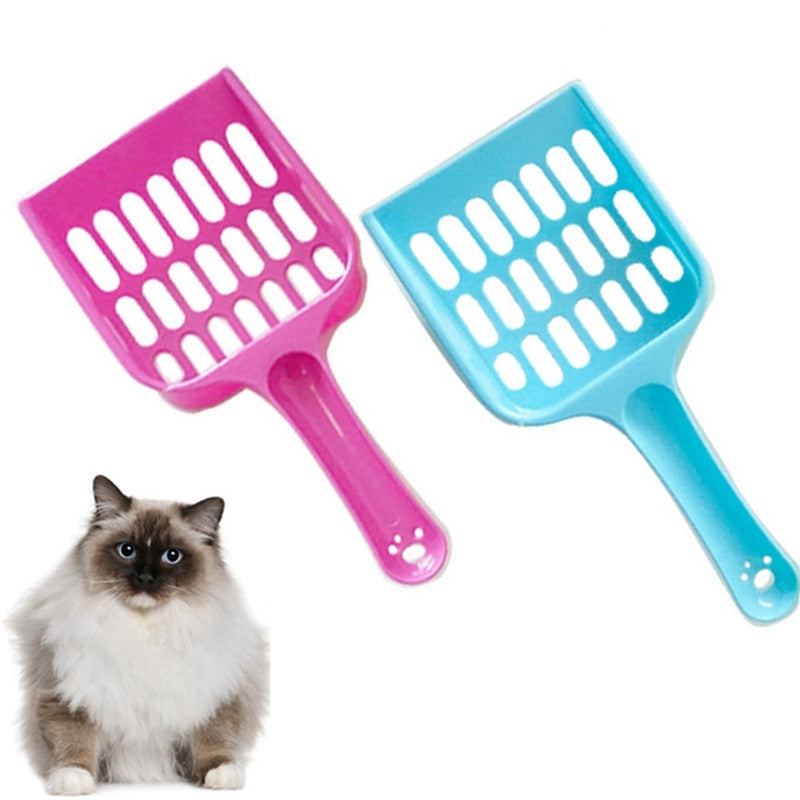 Cat Litter Scoops Set of 2 - Wide Plastic Poop Scoopers by HitMyNeed