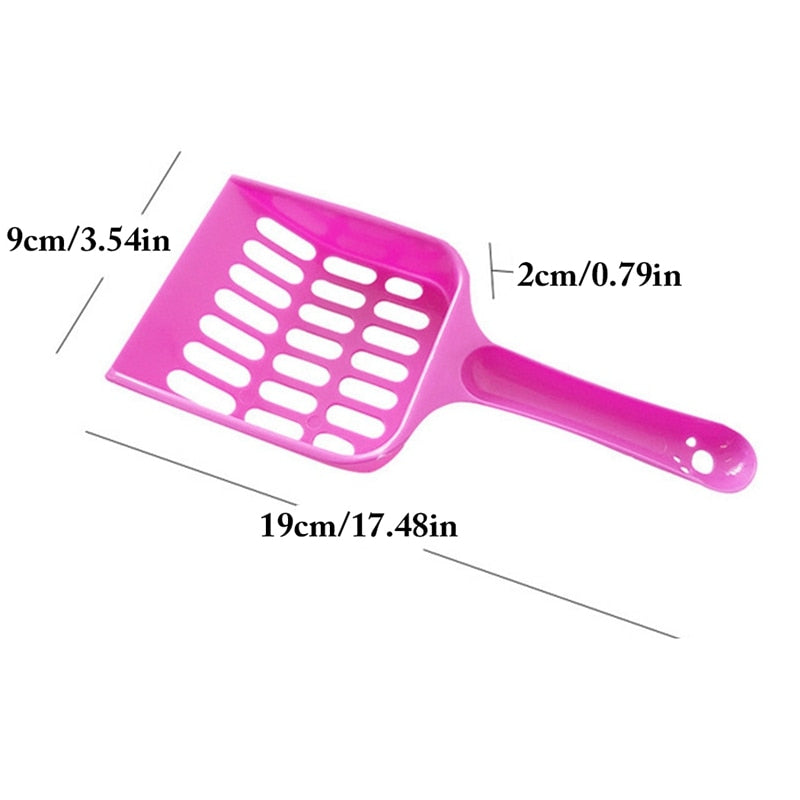 Cat Litter Scoops Set of 2 - Wide Plastic Poop Scoopers by HitMyNeed