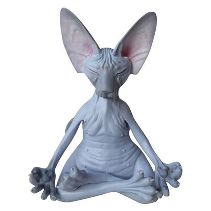 Cat Meditating Statue for Calm Home Decor type-2 8cm by HitMyNeed