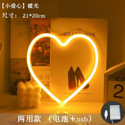 Cat Neon Sign LED Wall Light for Room & Parties heart-warm by HitMyNeed
