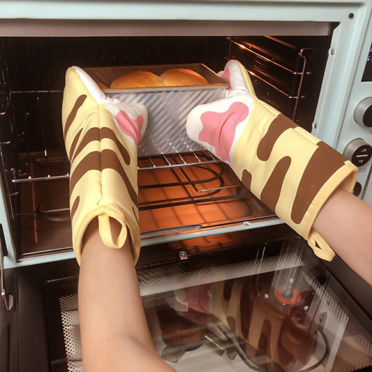 Cat Paw Cotton Oven Glove - Heat-Resistant Single Mitt by HitMyNeed