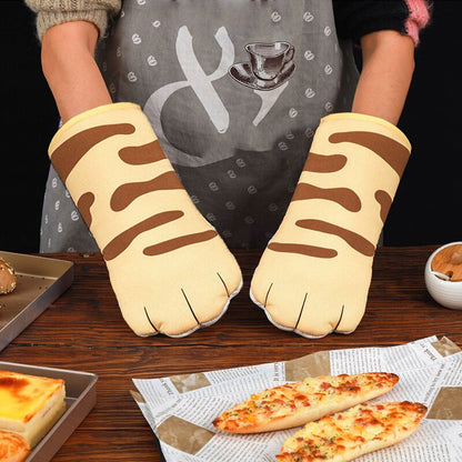 Cat Paw Cotton Oven Glove - Heat-Resistant Single Mitt by HitMyNeed