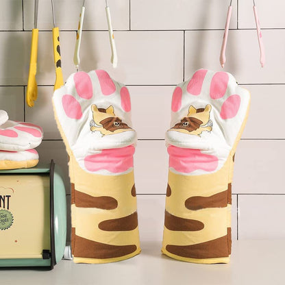 Cat Paw Cotton Oven Glove - Heat-Resistant Single Mitt by HitMyNeed
