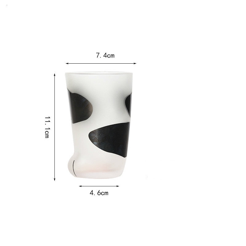 Cat Paw Glass Cups Set of 3 - 350ml Drinkware by HitMyNeed