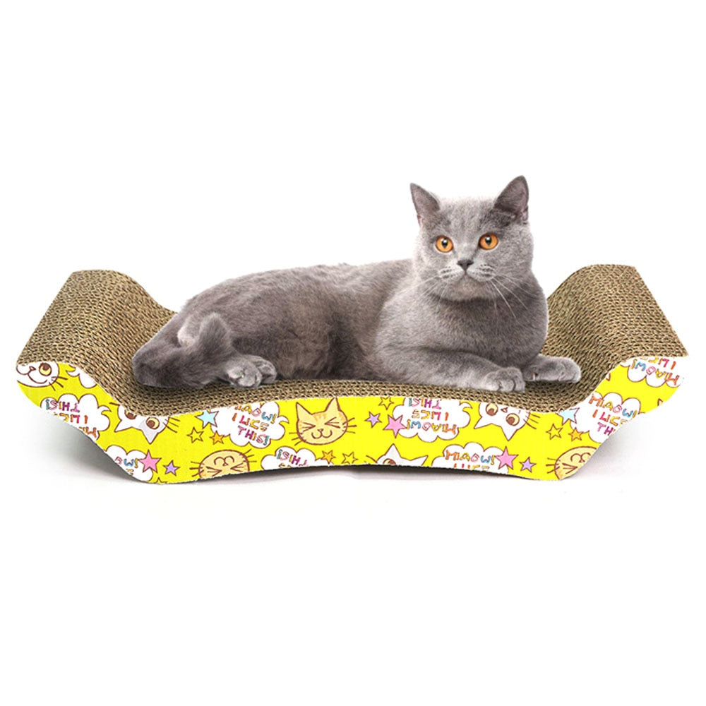 Cat Scratch Board Corrugated Mat, M-Shape 43 x 22cm by HitMyNeed