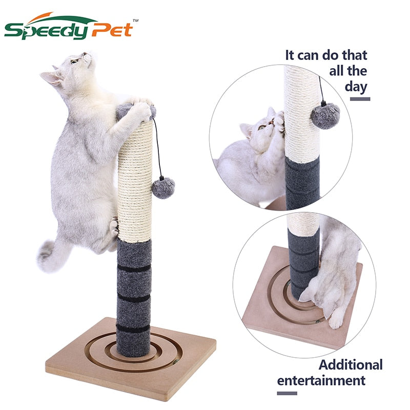 Cat Scratching Pole with Sisal Rope and Toy Ball by HitMyNeed