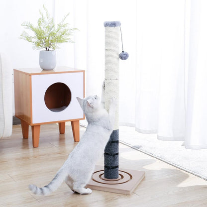 Cat Scratching Pole with Sisal Rope and Toy Ball by HitMyNeed