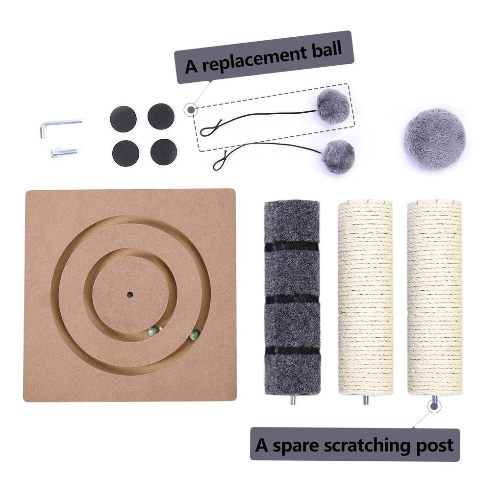 Cat Scratching Pole with Sisal Rope and Toy Ball by HitMyNeed