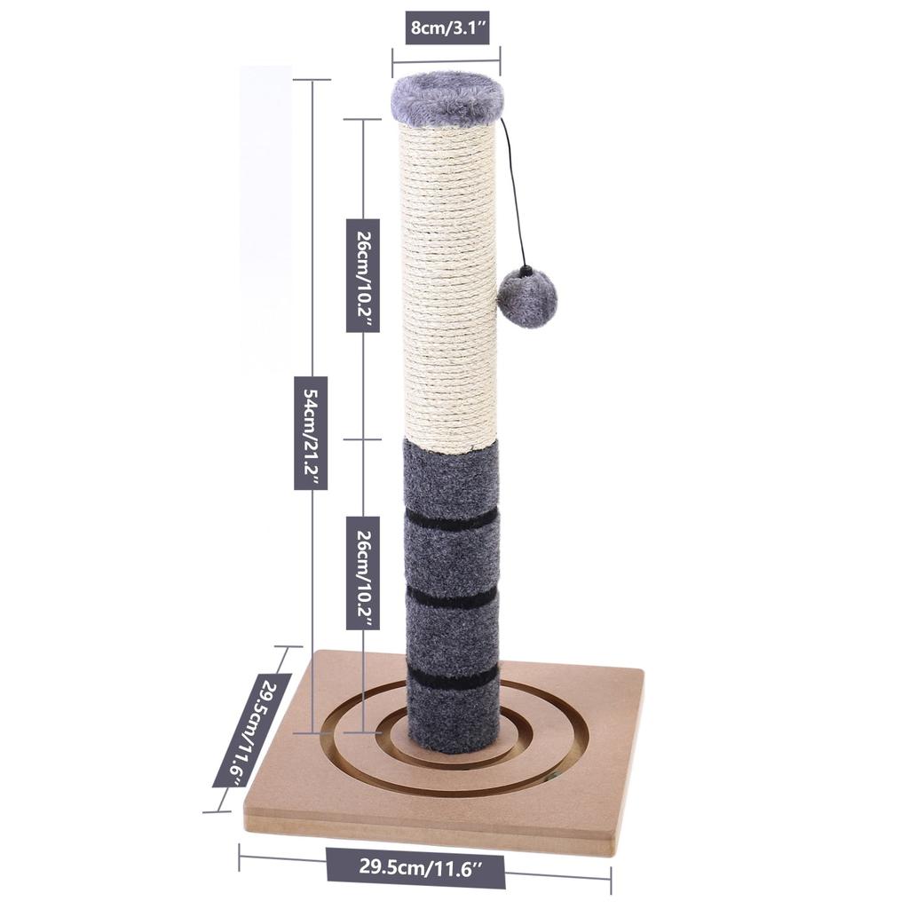 Cat Scratching Pole with Sisal Rope and Toy Ball by HitMyNeed