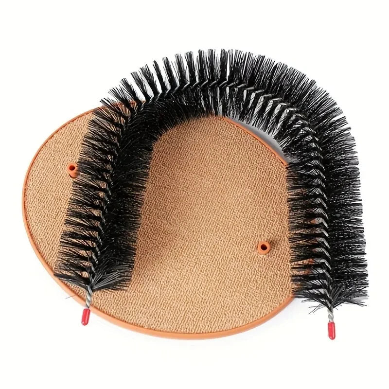 Cat Self Grooming Arch with Scratching Pad & Brush by HitMyNeed