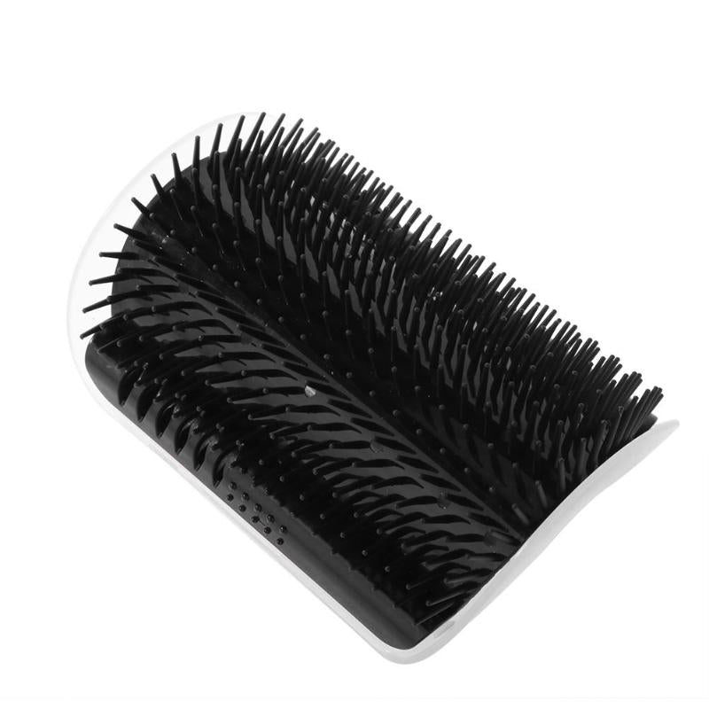 Cat Self Grooming Brush with Wall Mount & Catnip black by HitMyNeed