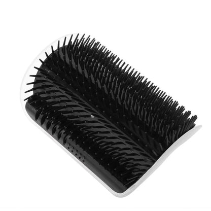 Cat Self Grooming Brush with Wall Mount & Catnip black by HitMyNeed