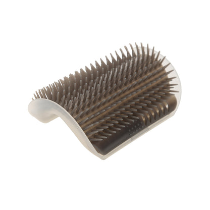 Cat Self Grooming Brush with Wall Mount & Catnip gray by HitMyNeed