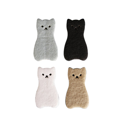 Cat Shaped Scouring Sponge Set (4 Pack) by HitMyNeed