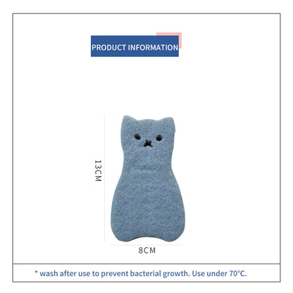 Cat Shaped Scouring Sponge Set (4 Pack) by HitMyNeed