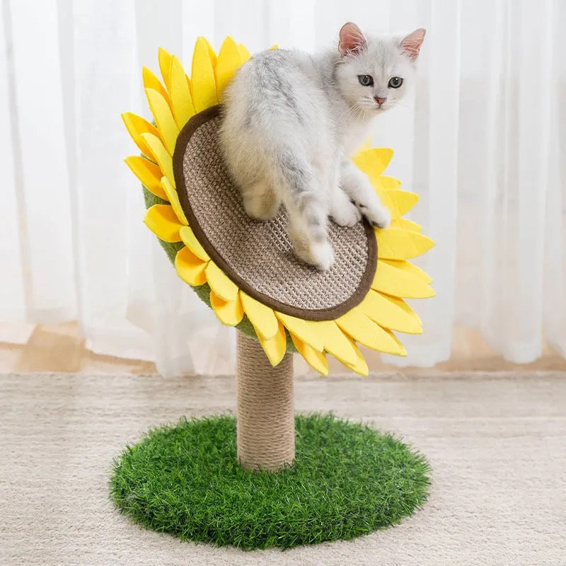 Cat Sisal Sunflower Scratching Post by HitMyNeed