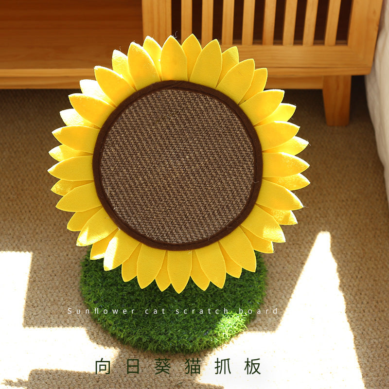 Cat Sisal Sunflower Scratching Post by HitMyNeed