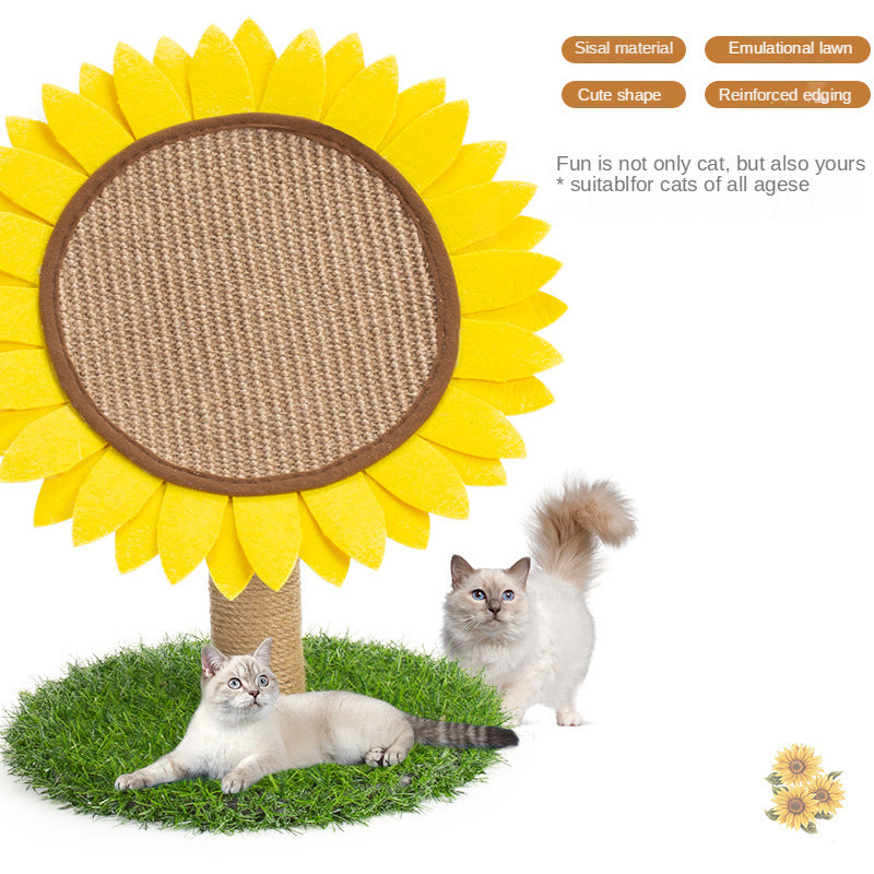 Cat Sisal Sunflower Scratching Post by HitMyNeed
