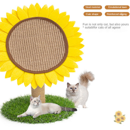 Cat Sisal Sunflower Scratching Post by HitMyNeed