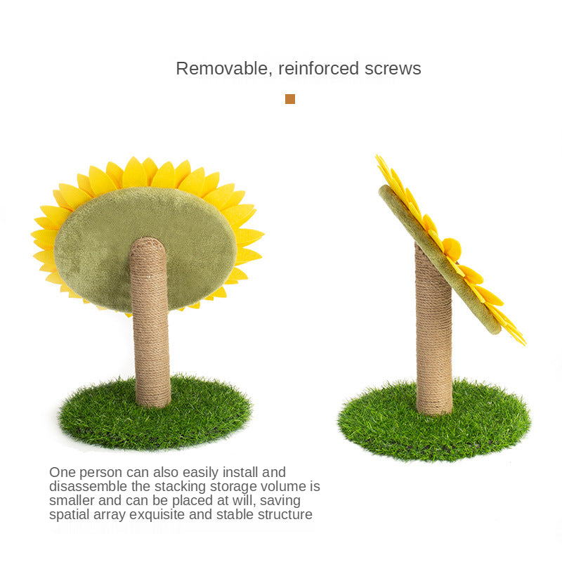 Cat Sisal Sunflower Scratching Post by HitMyNeed