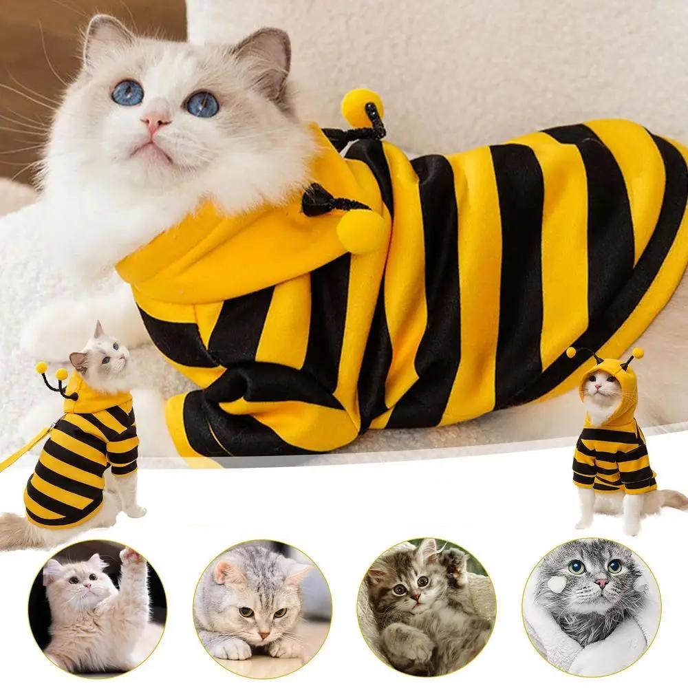 Cat & Small Dog Bee Hoodie Costume by HitMyNeed