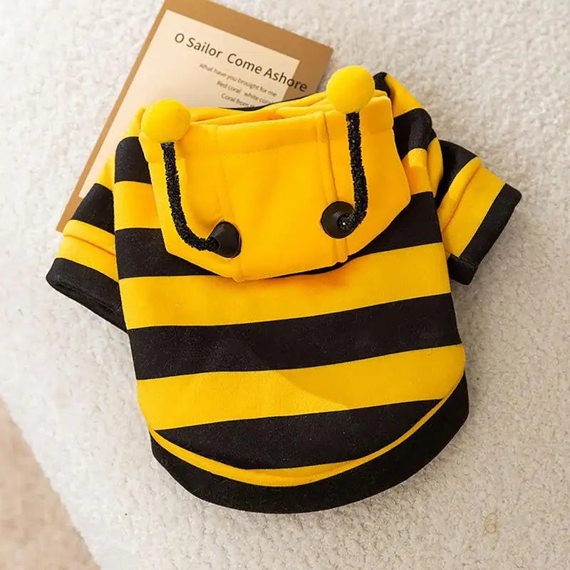 Cat & Small Dog Bee Hoodie Costume by HitMyNeed