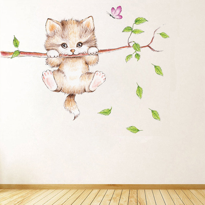 Cat Wall Sticker Cute DIY Animal Wall Decal by HitMyNeed