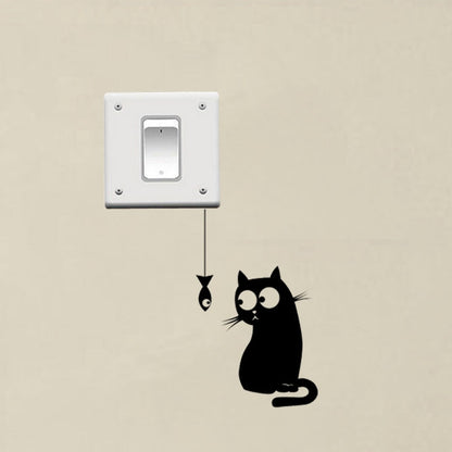 Cat Wall Sticker for Switch Boards, PVC Decal by HitMyNeed