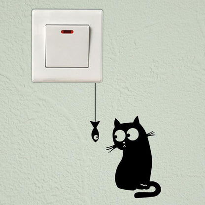 Cat Wall Sticker for Switch Boards, PVC Decal by HitMyNeed