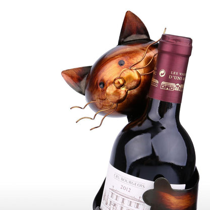 Cat Wine Bottle Holder Decorative Countertop Rack by HitMyNeed