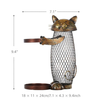Cat Wine Rack with Cork Holder for Kitchen Counter by HitMyNeed