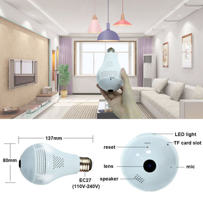 CCTV Bulb Surveillance Camera with 360° View by HitMyNeed
