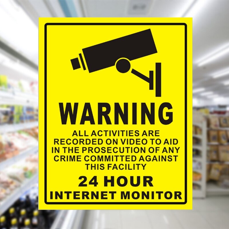 CCTV Warning Sticker Waterproof Security Sign by HitMyNeed