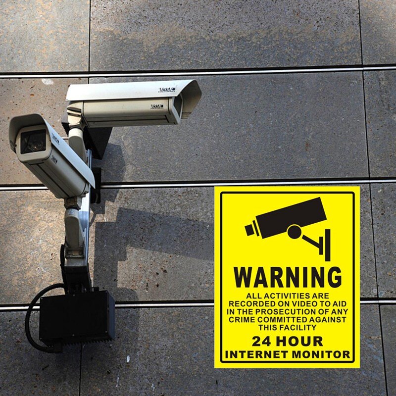 CCTV Warning Sticker Waterproof Security Sign by HitMyNeed