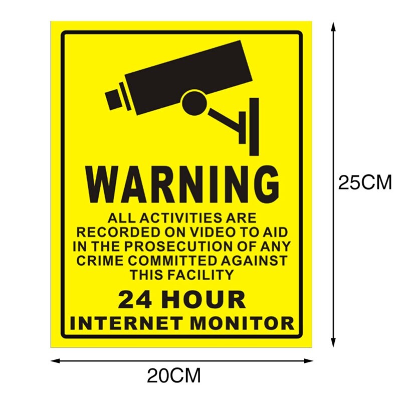 CCTV Warning Sticker Waterproof Security Sign by HitMyNeed