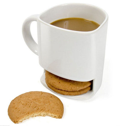 Ceramic 250ml Mug with Biscuit Pocket by HitMyNeed