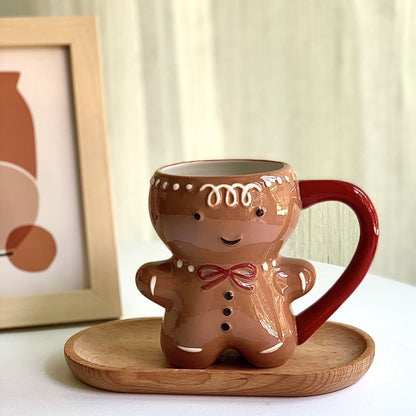 Ceramic 300ml Gingerbread Man Christmas Mug by HitMyNeed