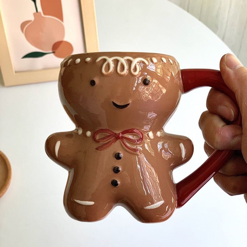 Ceramic 300ml Gingerbread Man Christmas Mug by HitMyNeed